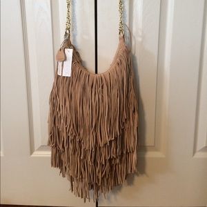 Lost & Found Suede Fringe Purse